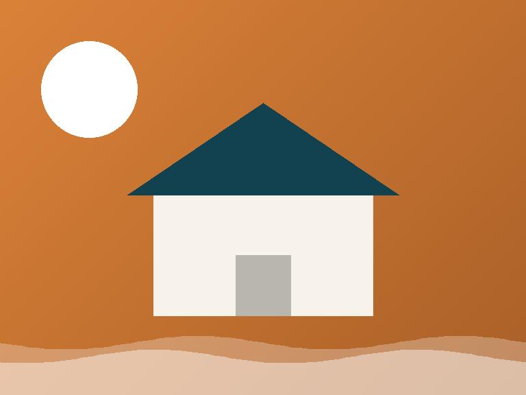 Roof tile coating on a bungalow